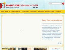 Tablet Screenshot of brightstartlearningcenter.com